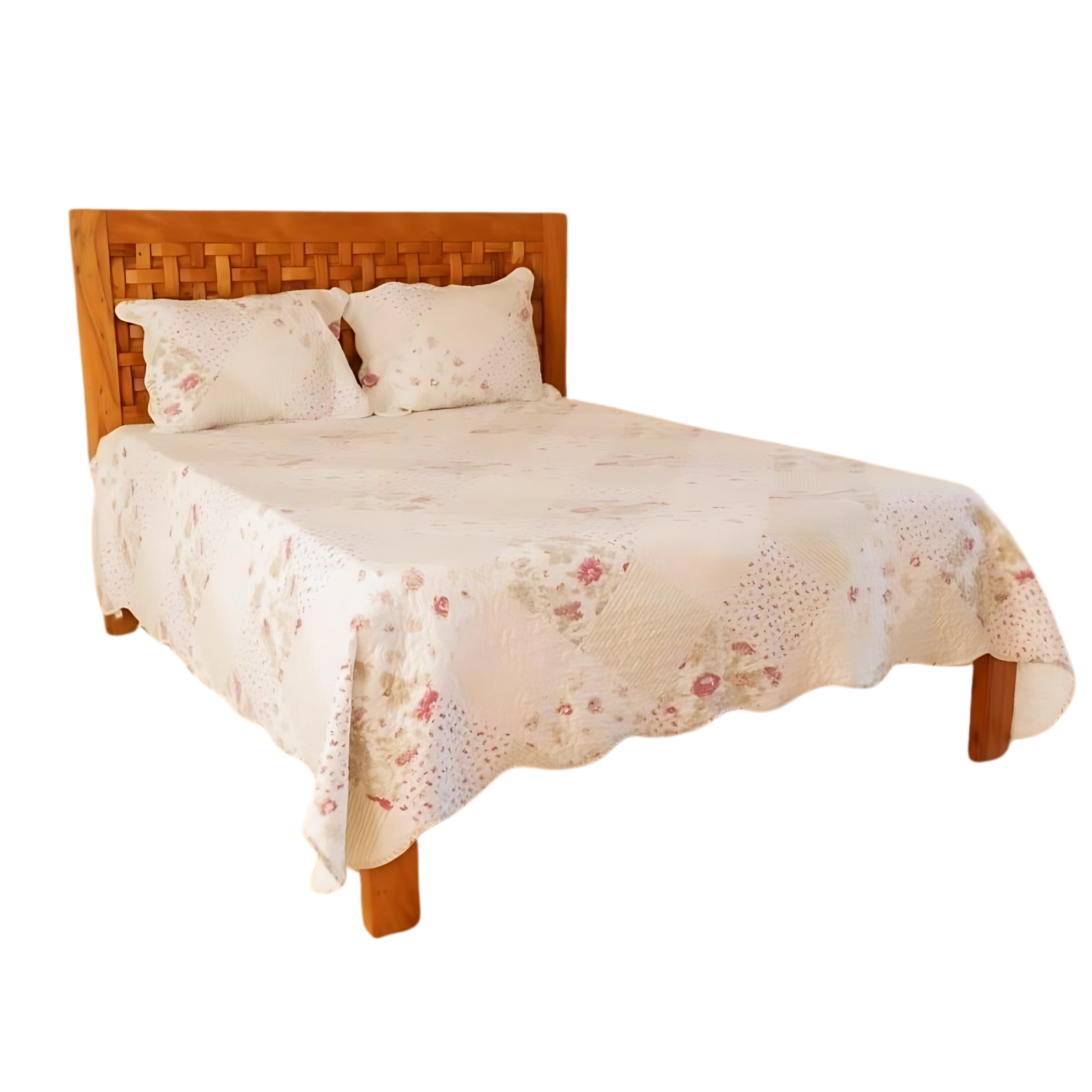 Cama Lagos Queen em Peroba Rosa